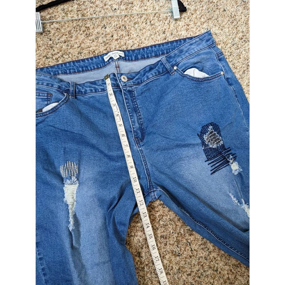 Indigothread Co. Visible Mending Plus Skinny Jean… - image 4